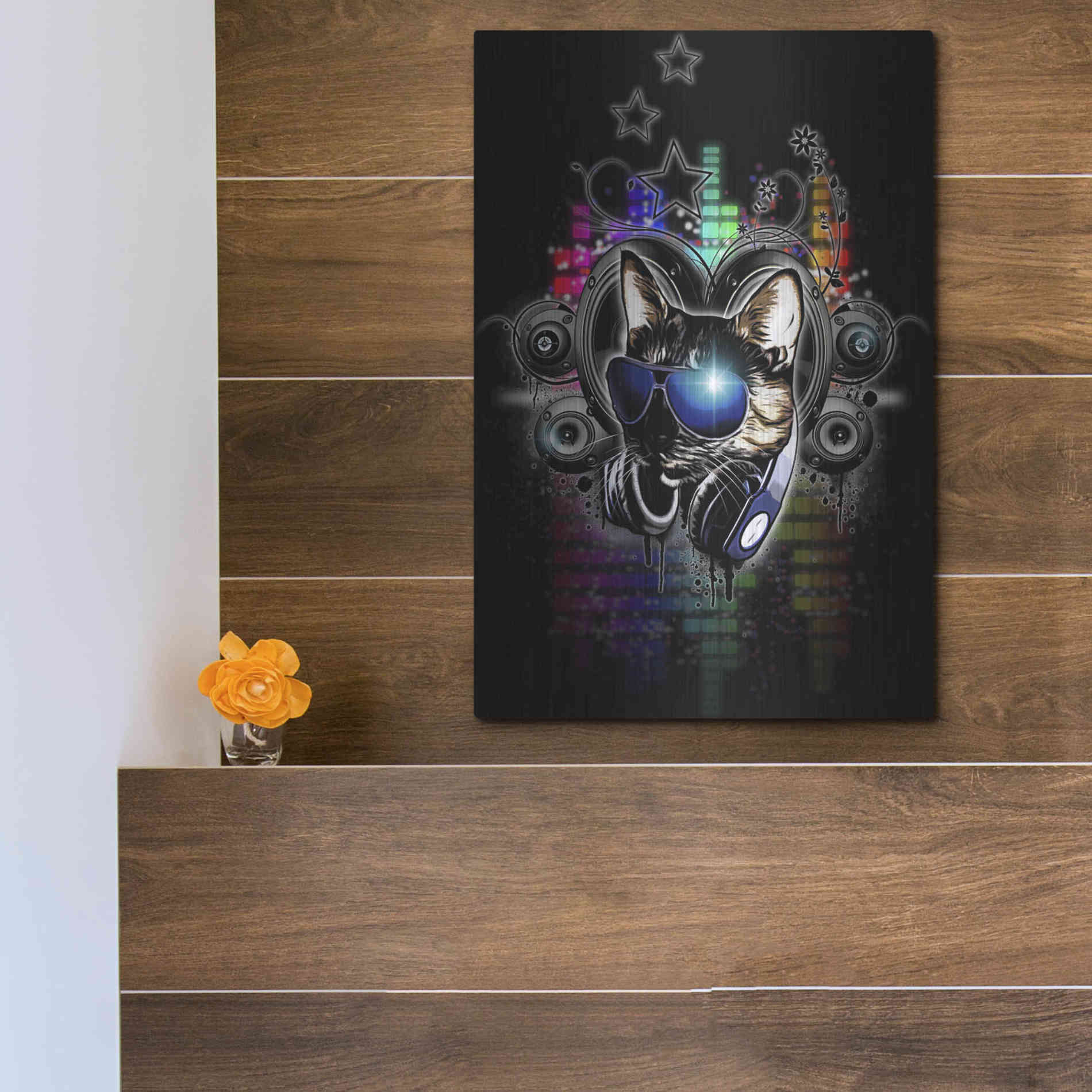 Luxe Metal Art 'Drop The Bass' by Nicklas Gustafsson, Metal Wall Art,12x16