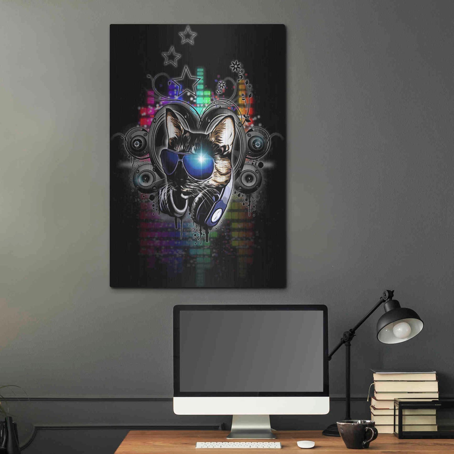 Luxe Metal Art 'Drop The Bass' by Nicklas Gustafsson, Metal Wall Art,24x36