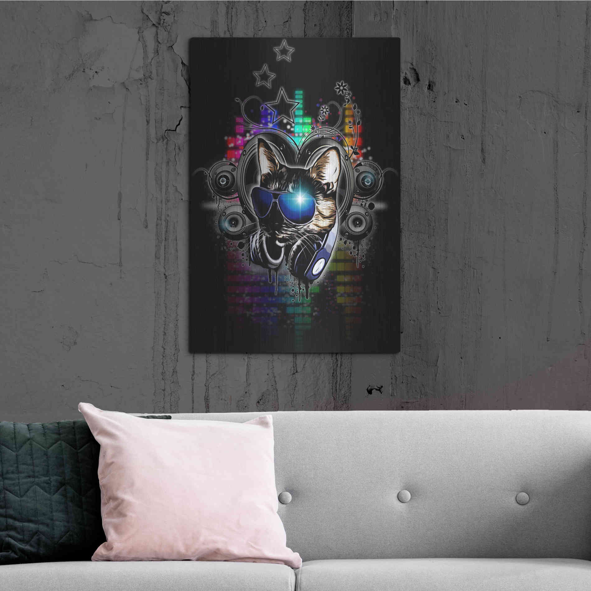 Luxe Metal Art 'Drop The Bass' by Nicklas Gustafsson, Metal Wall Art,24x36