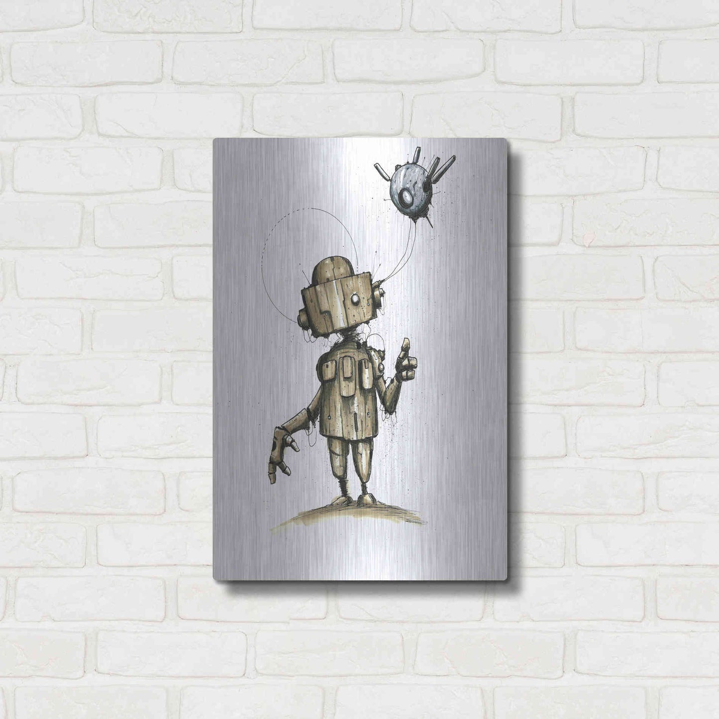 Luxe Metal Art 'Ink Bot 1.0' by Craig Snodgrass, Metal Wall Art,16x24