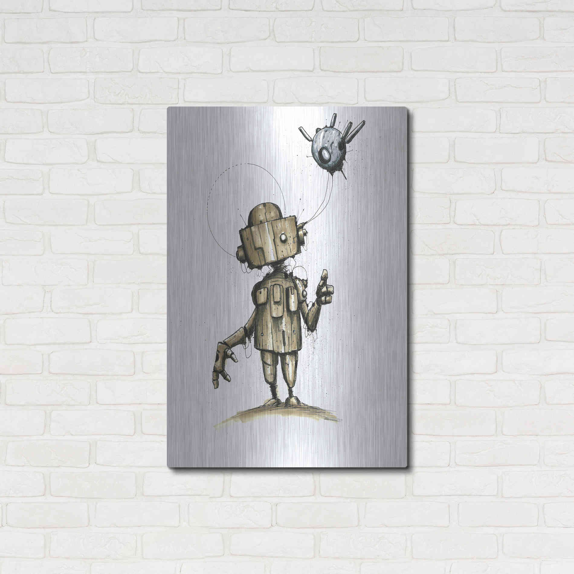 Luxe Metal Art 'Ink Bot 1.0' by Craig Snodgrass, Metal Wall Art,24x36