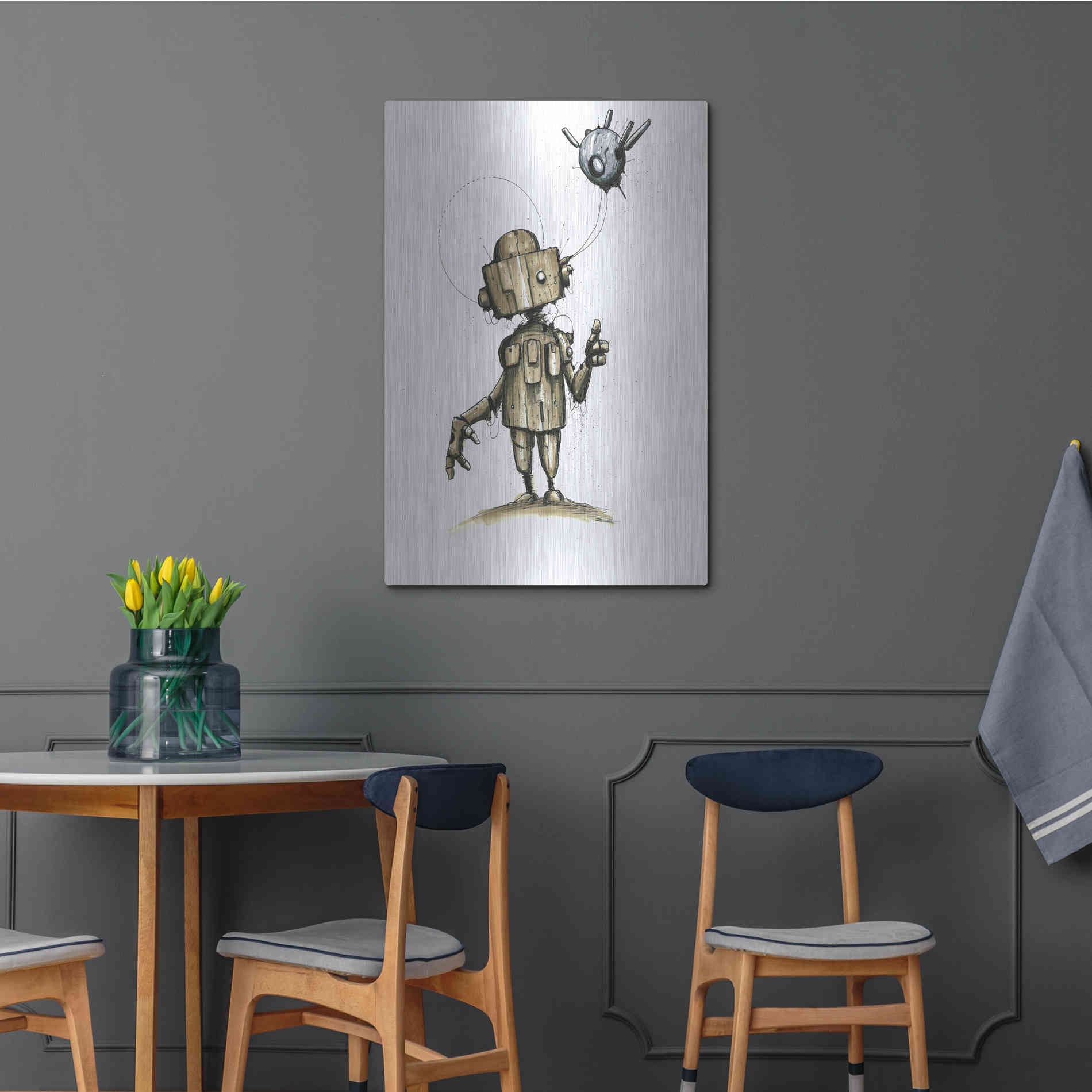 Luxe Metal Art 'Ink Bot 1.0' by Craig Snodgrass, Metal Wall Art,24x36
