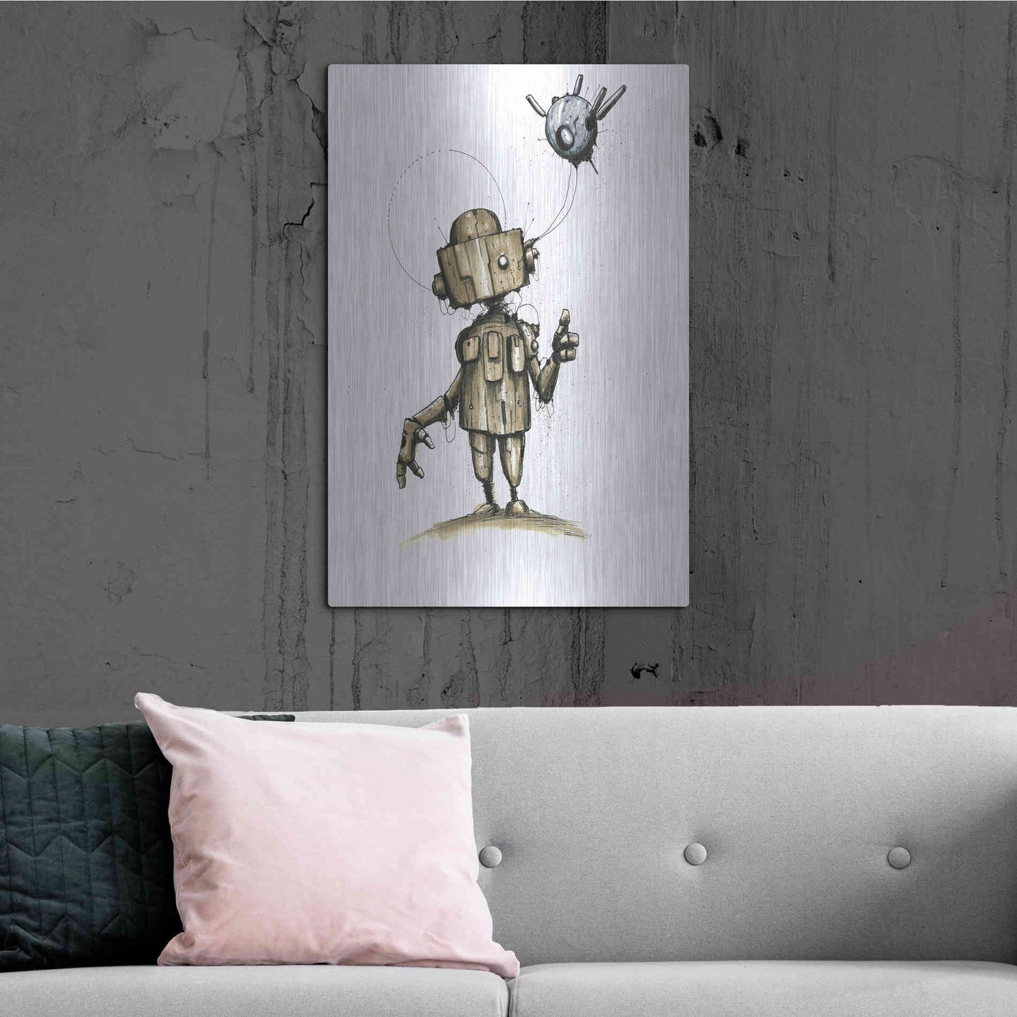 Luxe Metal Art 'Ink Bot 1.0' by Craig Snodgrass, Metal Wall Art,24x36