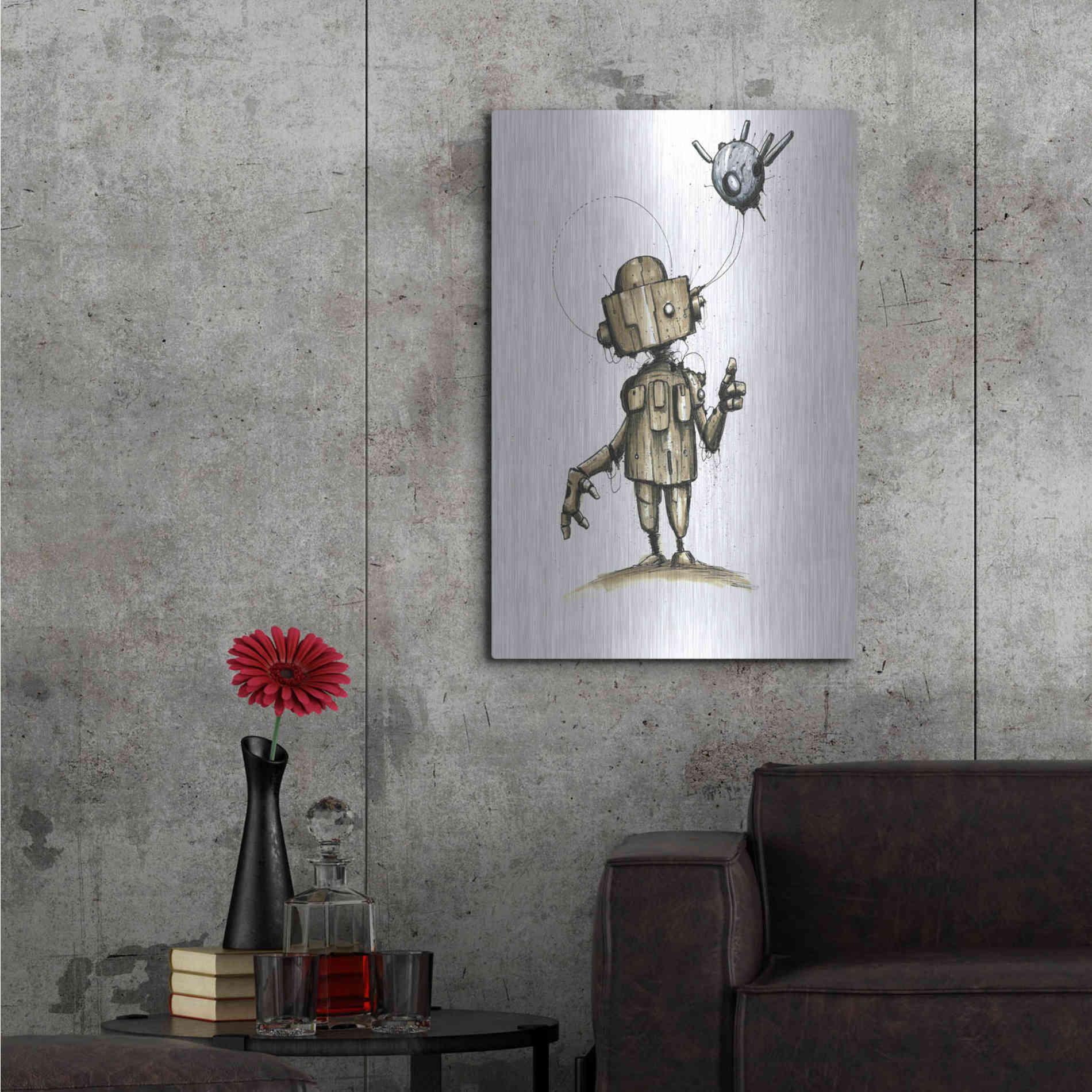 Luxe Metal Art 'Ink Bot 1.0' by Craig Snodgrass, Metal Wall Art,24x36