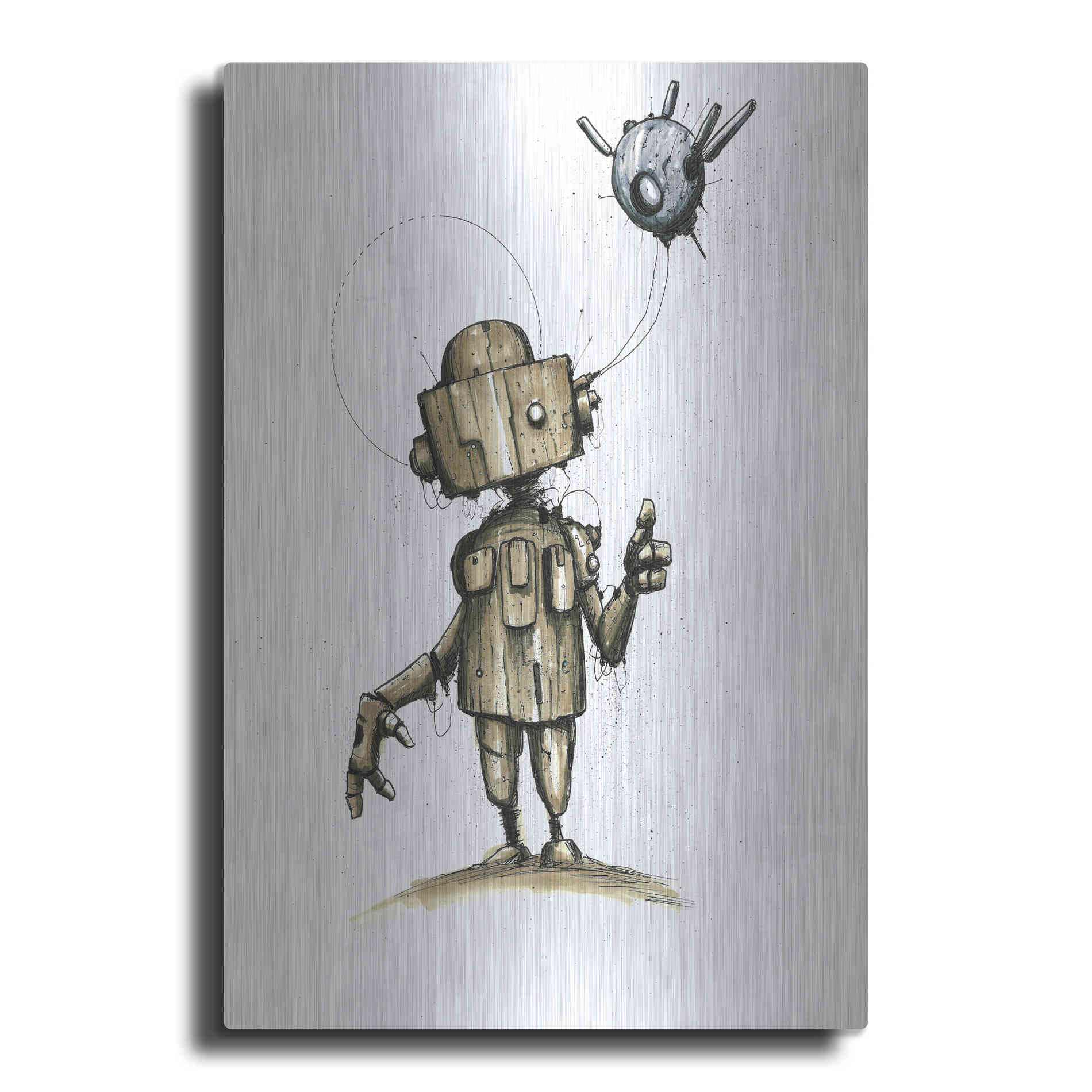 Luxe Metal Art 'Ink Bot 1.0' by Craig Snodgrass, Metal Wall Art