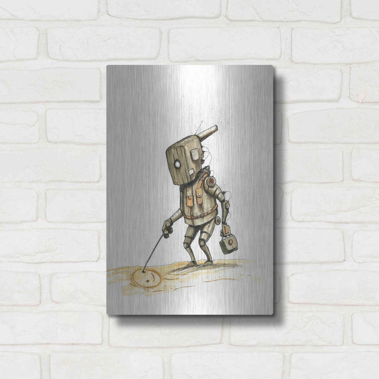Luxe Metal Art 'Ink Bot 3.0' by Craig Snodgrass, Metal Wall Art,12x16
