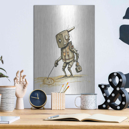 Luxe Metal Art 'Ink Bot 3.0' by Craig Snodgrass, Metal Wall Art,12x16
