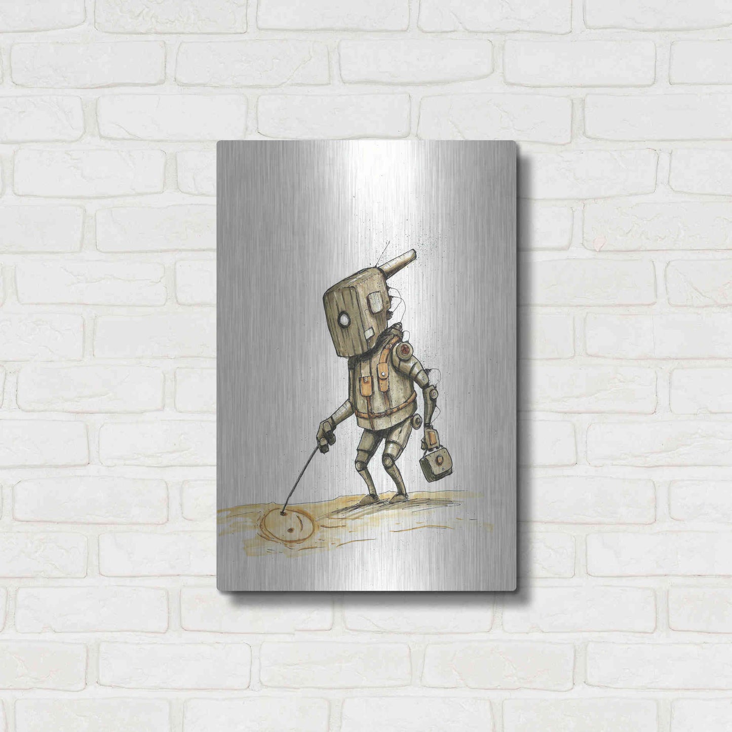 Luxe Metal Art 'Ink Bot 3.0' by Craig Snodgrass, Metal Wall Art,16x24