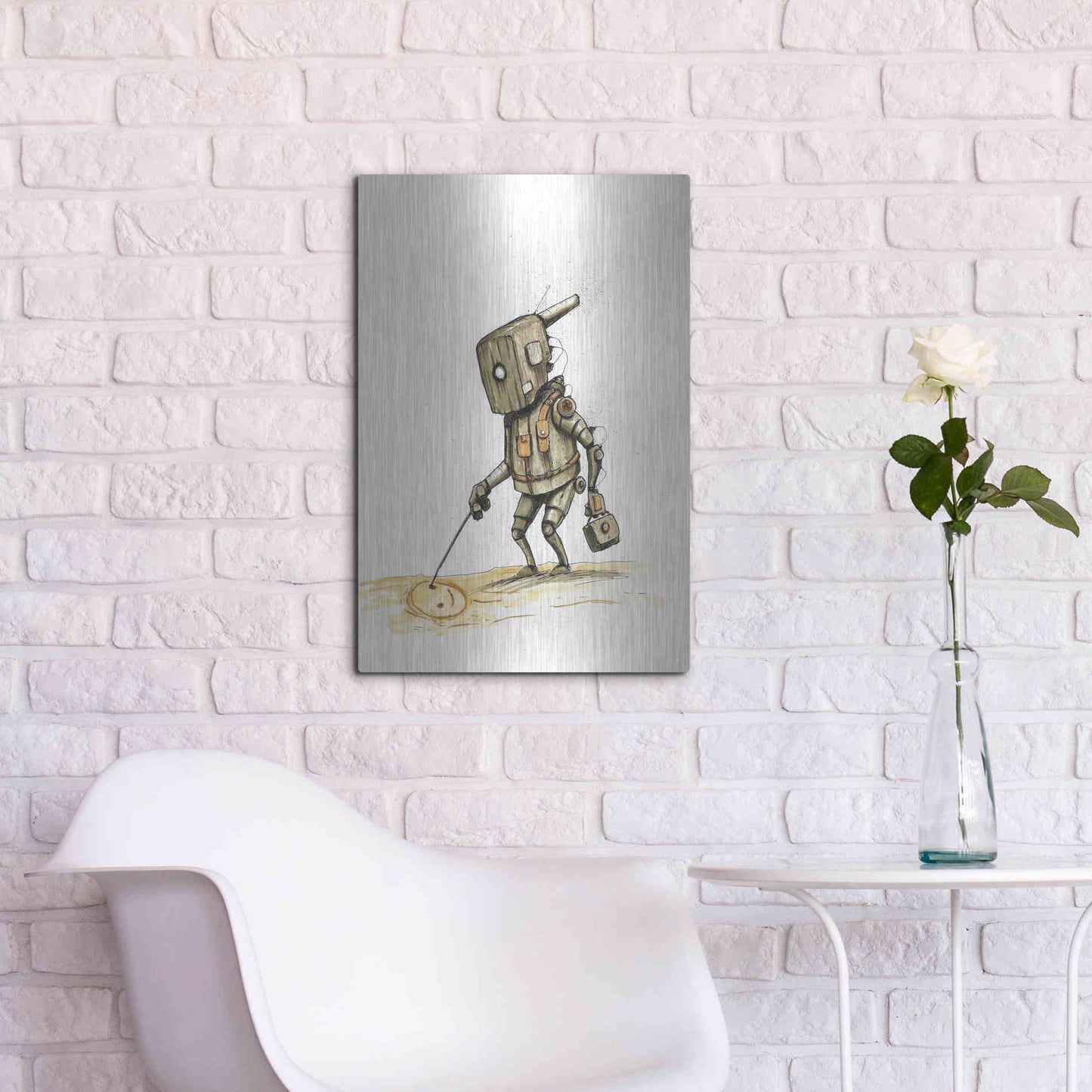 Luxe Metal Art 'Ink Bot 3.0' by Craig Snodgrass, Metal Wall Art,16x24