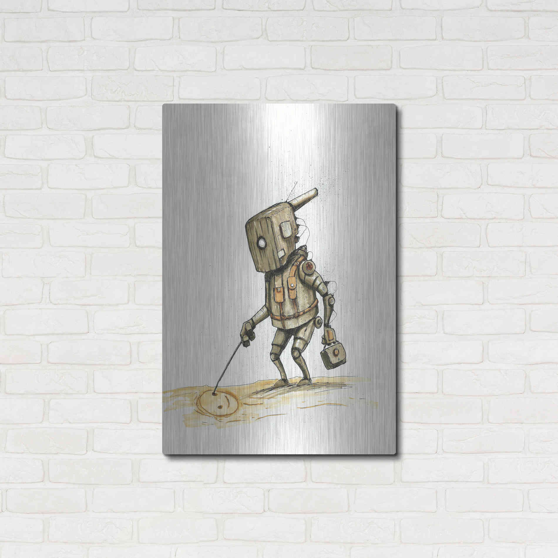 Luxe Metal Art 'Ink Bot 3.0' by Craig Snodgrass, Metal Wall Art,24x36