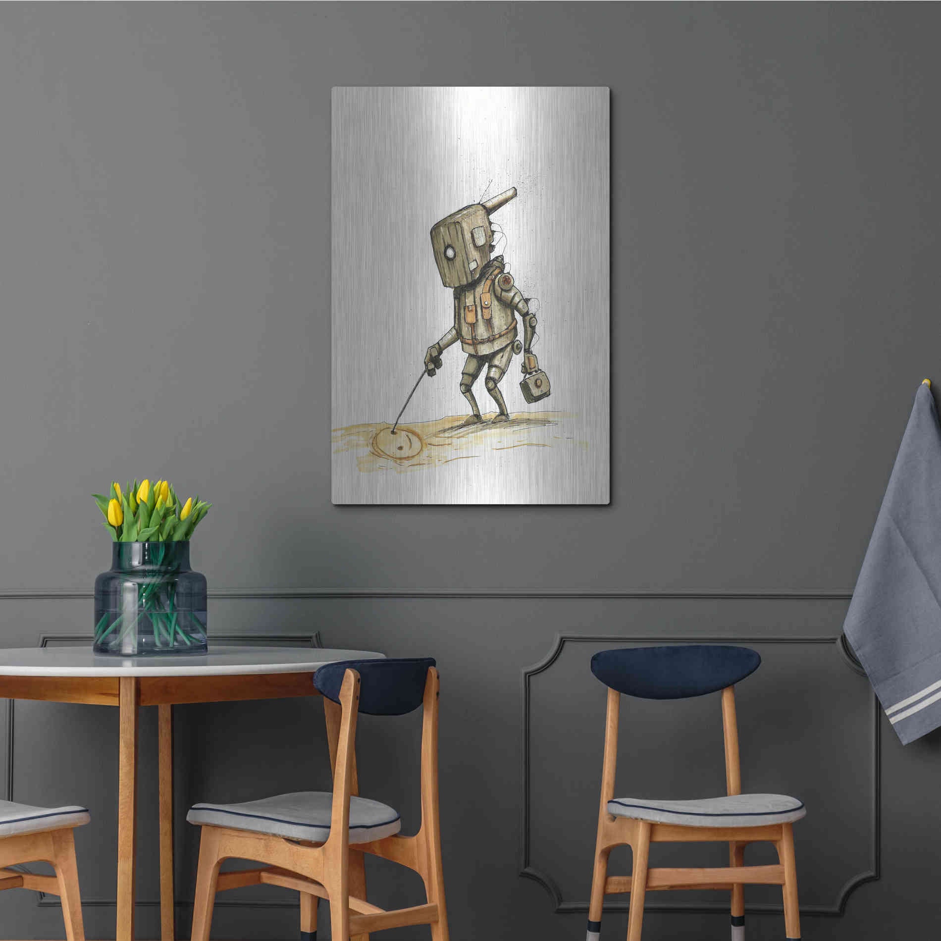 Luxe Metal Art 'Ink Bot 3.0' by Craig Snodgrass, Metal Wall Art,24x36