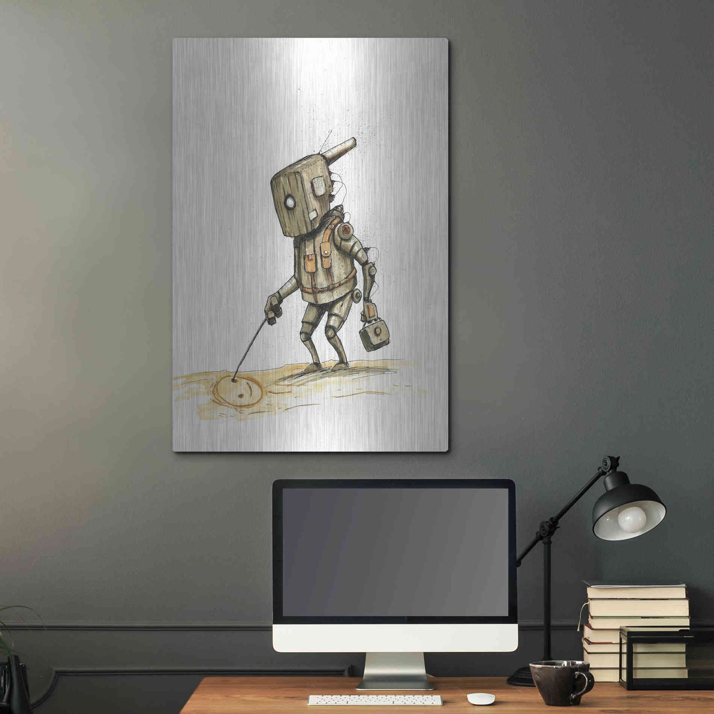 Luxe Metal Art 'Ink Bot 3.0' by Craig Snodgrass, Metal Wall Art,24x36