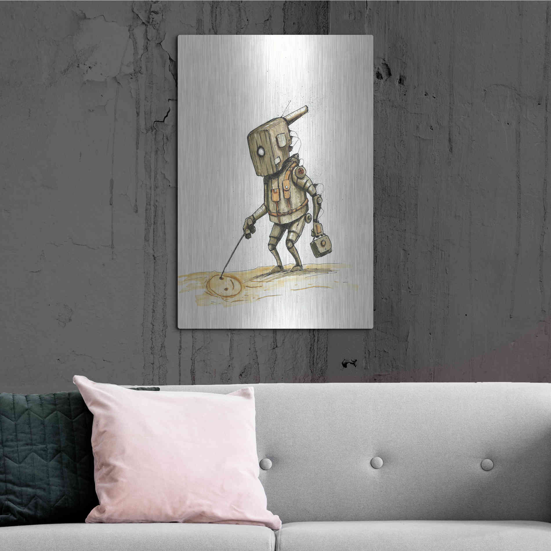 Luxe Metal Art 'Ink Bot 3.0' by Craig Snodgrass, Metal Wall Art,24x36