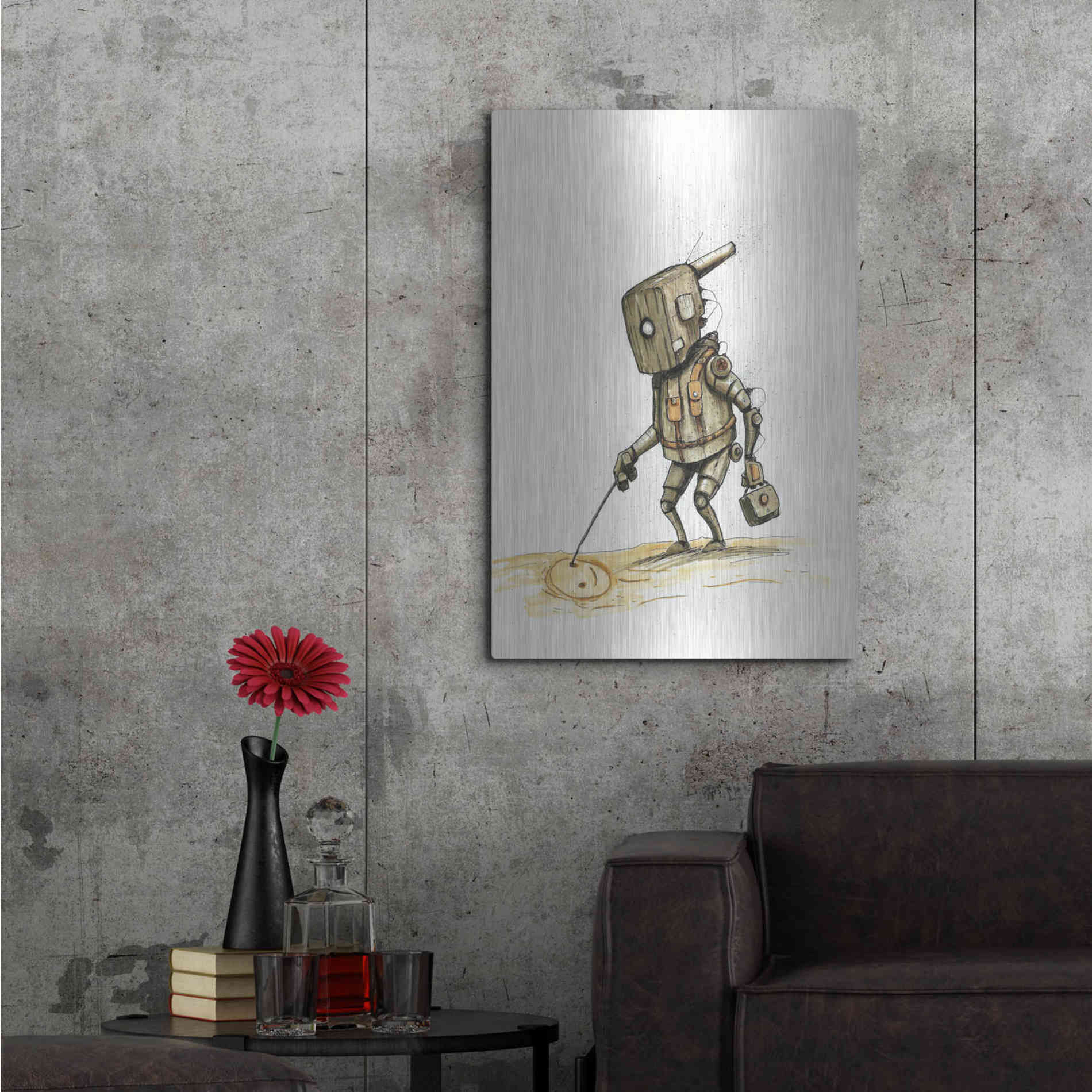Luxe Metal Art 'Ink Bot 3.0' by Craig Snodgrass, Metal Wall Art,24x36