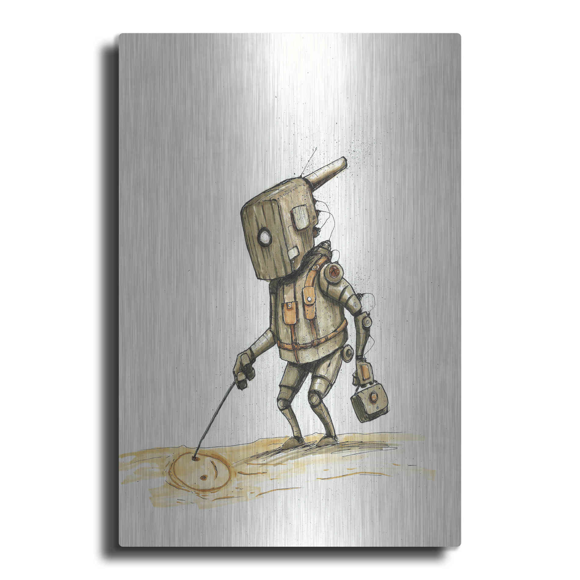 Luxe Metal Art 'Ink Bot 3.0' by Craig Snodgrass, Metal Wall Art