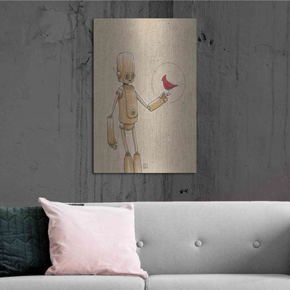 Luxe Metal Art 'Ink Bot Cardinal' by Craig Snodgrass, Metal Wall Art,24x36