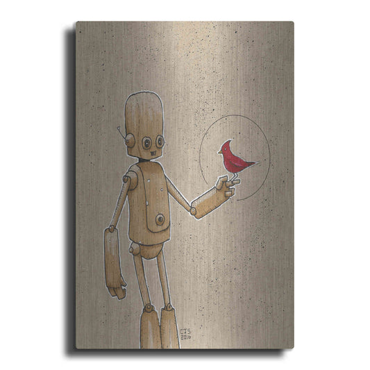 Luxe Metal Art 'Ink Bot Cardinal' by Craig Snodgrass, Metal Wall Art
