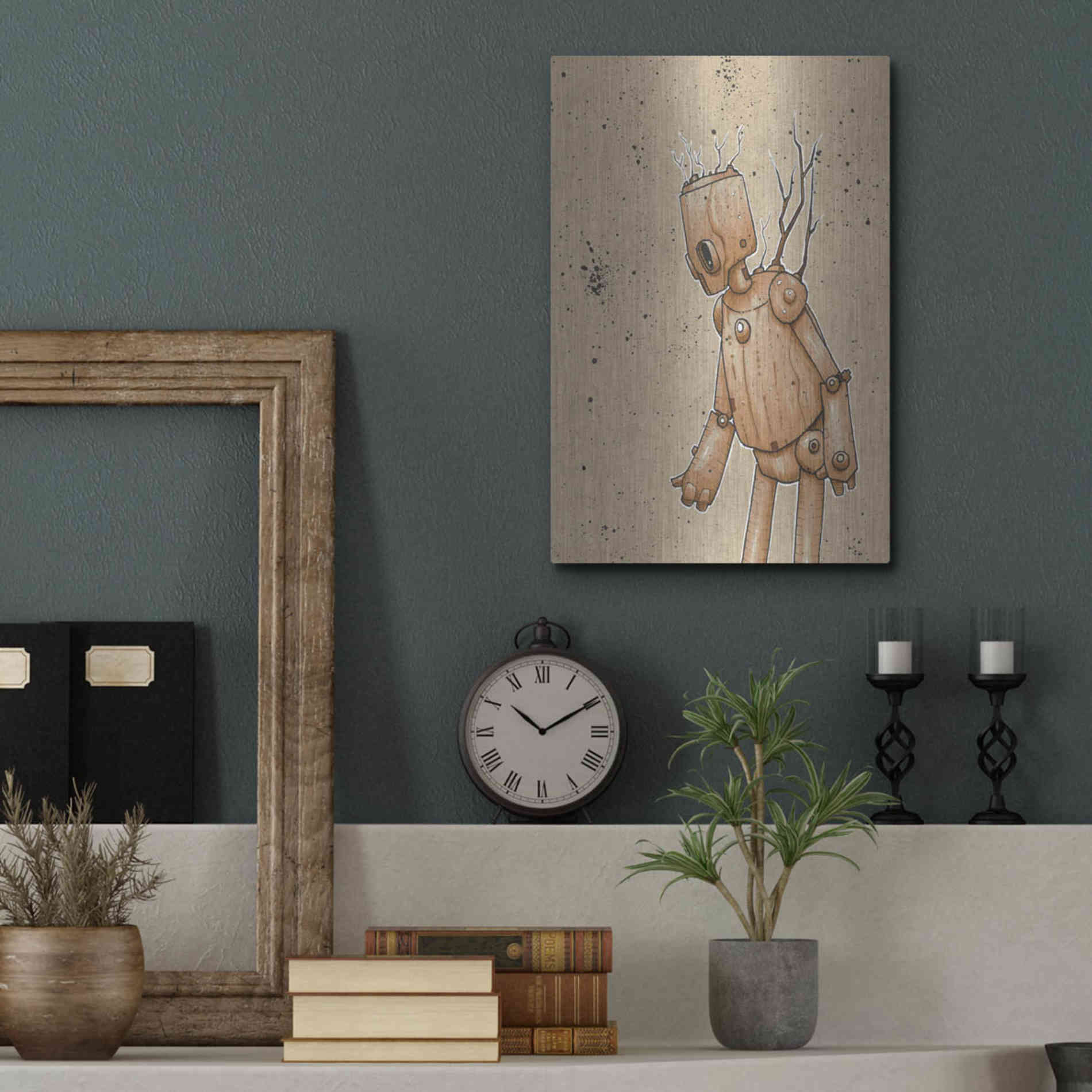 Luxe Metal Art 'Ink Bot Tree' by Craig Snodgrass, Metal Wall Art,12x16