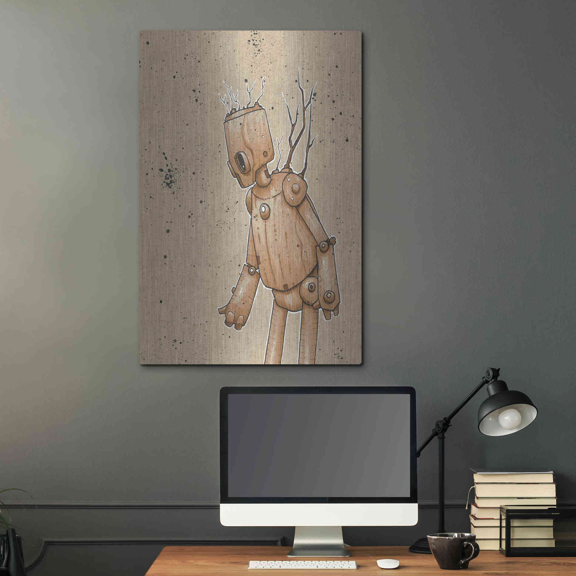 Luxe Metal Art 'Ink Bot Tree' by Craig Snodgrass, Metal Wall Art,24x36