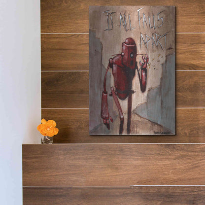 Luxe Metal Art 'It All Falls Apart' by Craig Snodgrass, Metal Wall Art,12x16