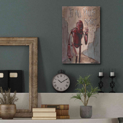 Luxe Metal Art 'It All Falls Apart' by Craig Snodgrass, Metal Wall Art,12x16