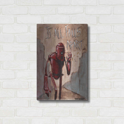 Luxe Metal Art 'It All Falls Apart' by Craig Snodgrass, Metal Wall Art,16x24