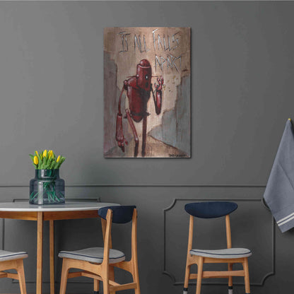 Luxe Metal Art 'It All Falls Apart' by Craig Snodgrass, Metal Wall Art,24x36