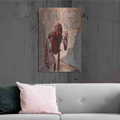 Luxe Metal Art 'It All Falls Apart' by Craig Snodgrass, Metal Wall Art,24x36