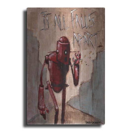 Luxe Metal Art 'It All Falls Apart' by Craig Snodgrass, Metal Wall Art