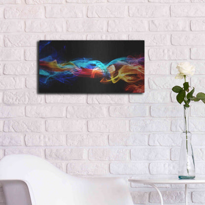 Luxe Metal Art 'Smokey Haze,' Metal Wall Art,24x12