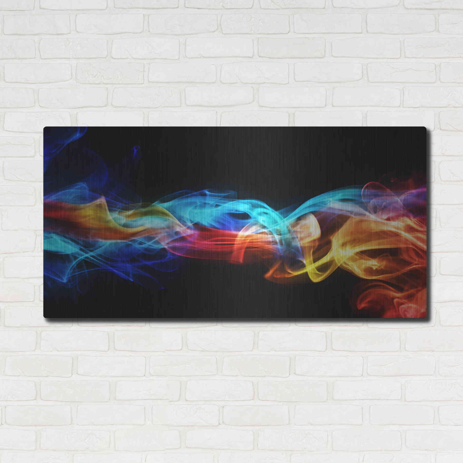 Luxe Metal Art 'Smokey Haze,' Metal Wall Art,48x24