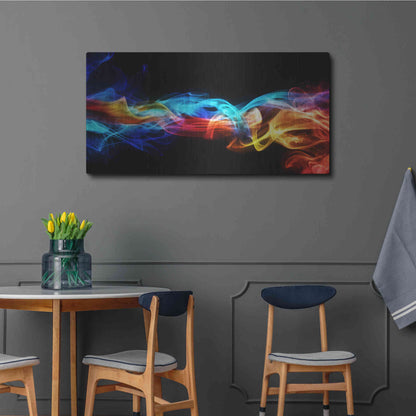 Luxe Metal Art 'Smokey Haze,' Metal Wall Art,48x24