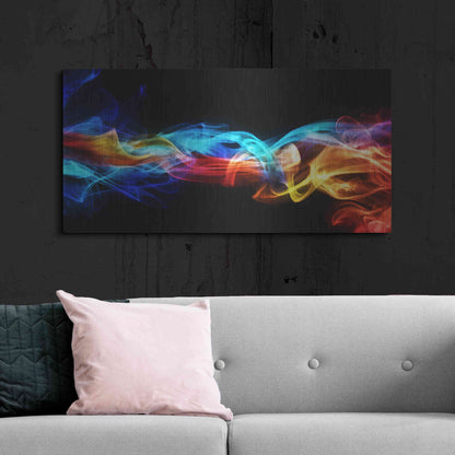 Luxe Metal Art 'Smokey Haze,' Metal Wall Art,48x24