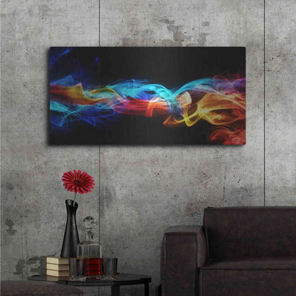 Luxe Metal Art 'Smokey Haze,' Metal Wall Art,48x24