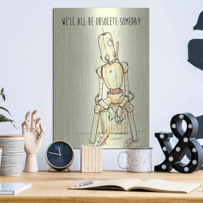 Luxe Metal Art 'Obsolete' by Craig Snodgrass, Metal Wall Art,12x16