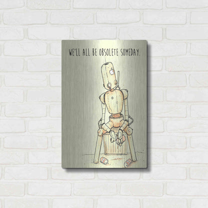 Luxe Metal Art 'Obsolete' by Craig Snodgrass, Metal Wall Art,16x24