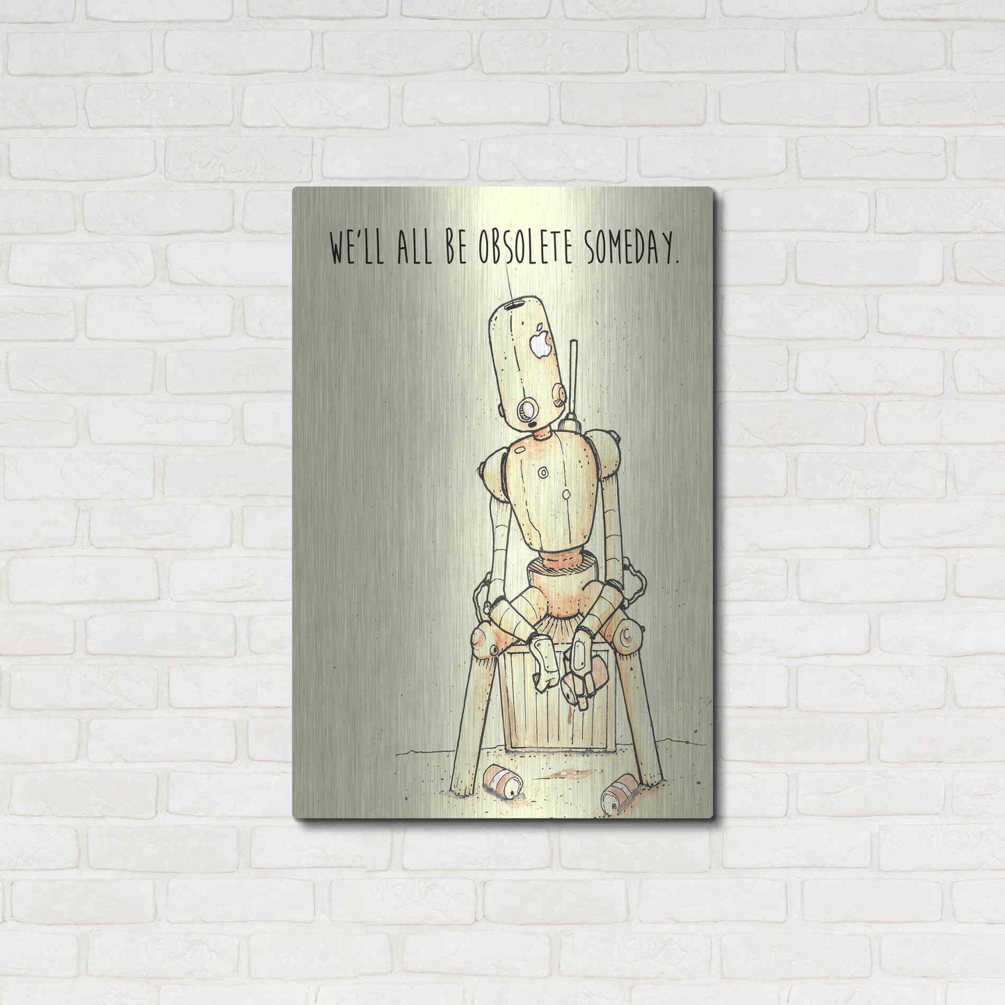 Luxe Metal Art 'Obsolete' by Craig Snodgrass, Metal Wall Art,24x36