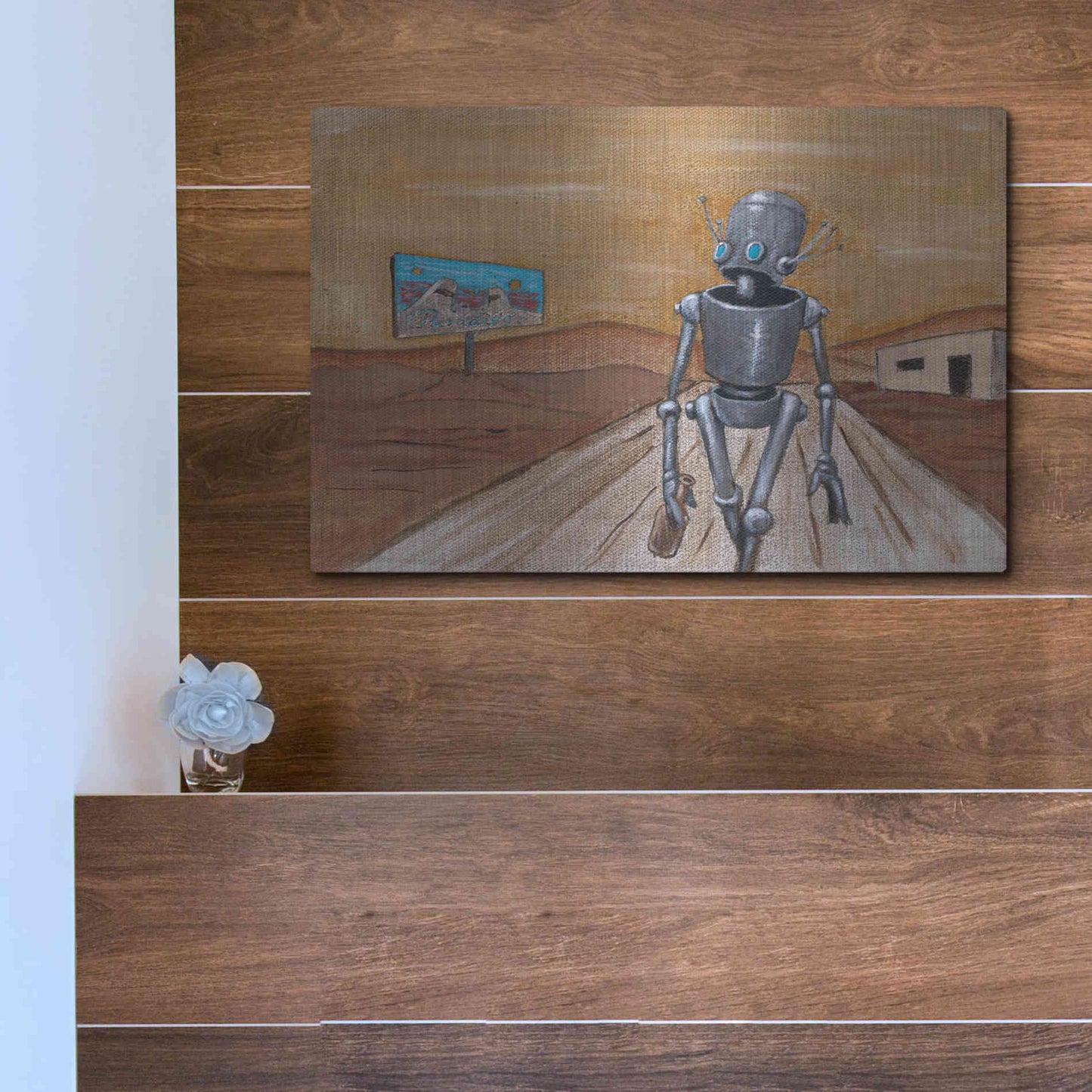 Luxe Metal Art 'Paradisio' by Craig Snodgrass, Metal Wall Art,16x12