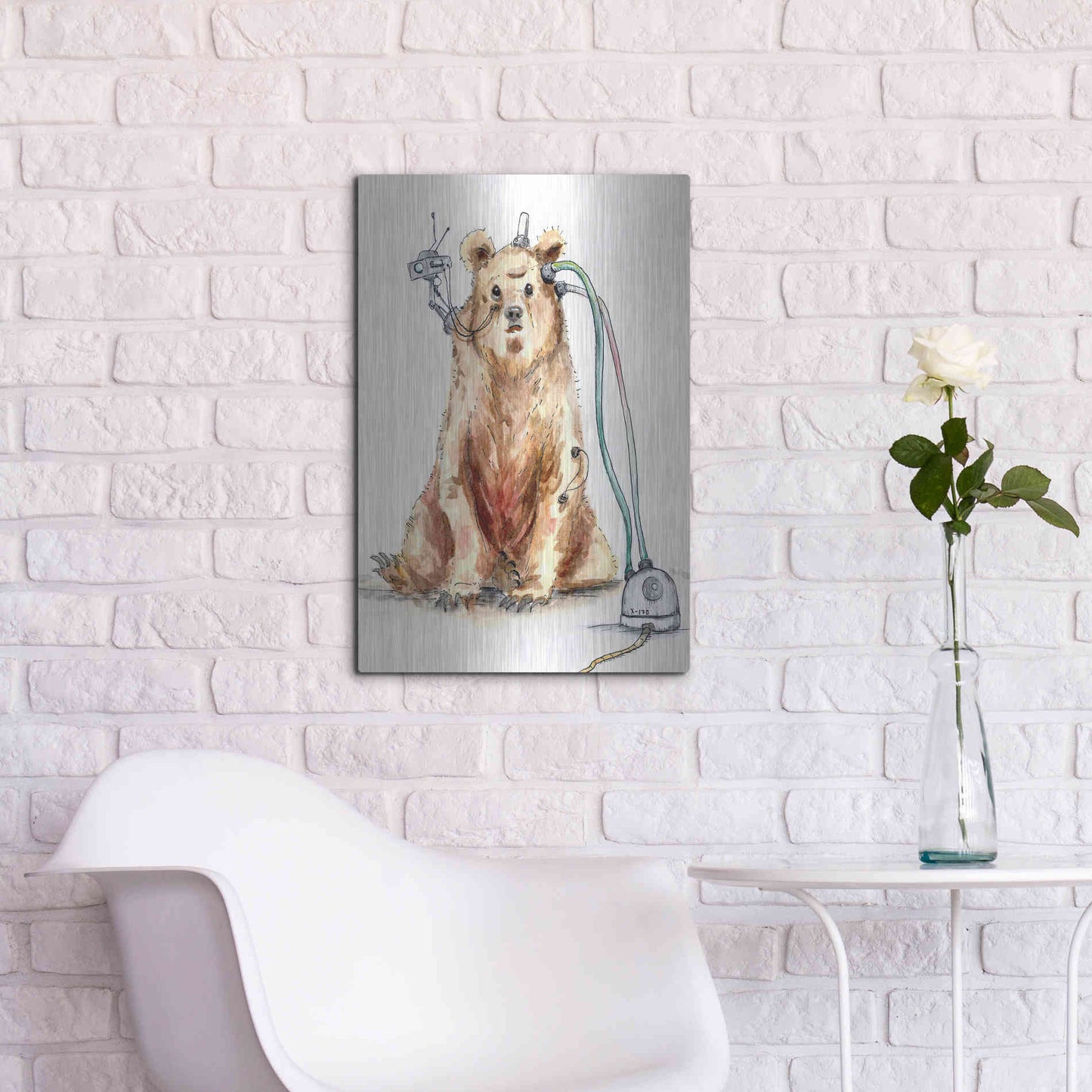 Luxe Metal Art 'Ruxpin' by Craig Snodgrass, Metal Wall Art,16x24