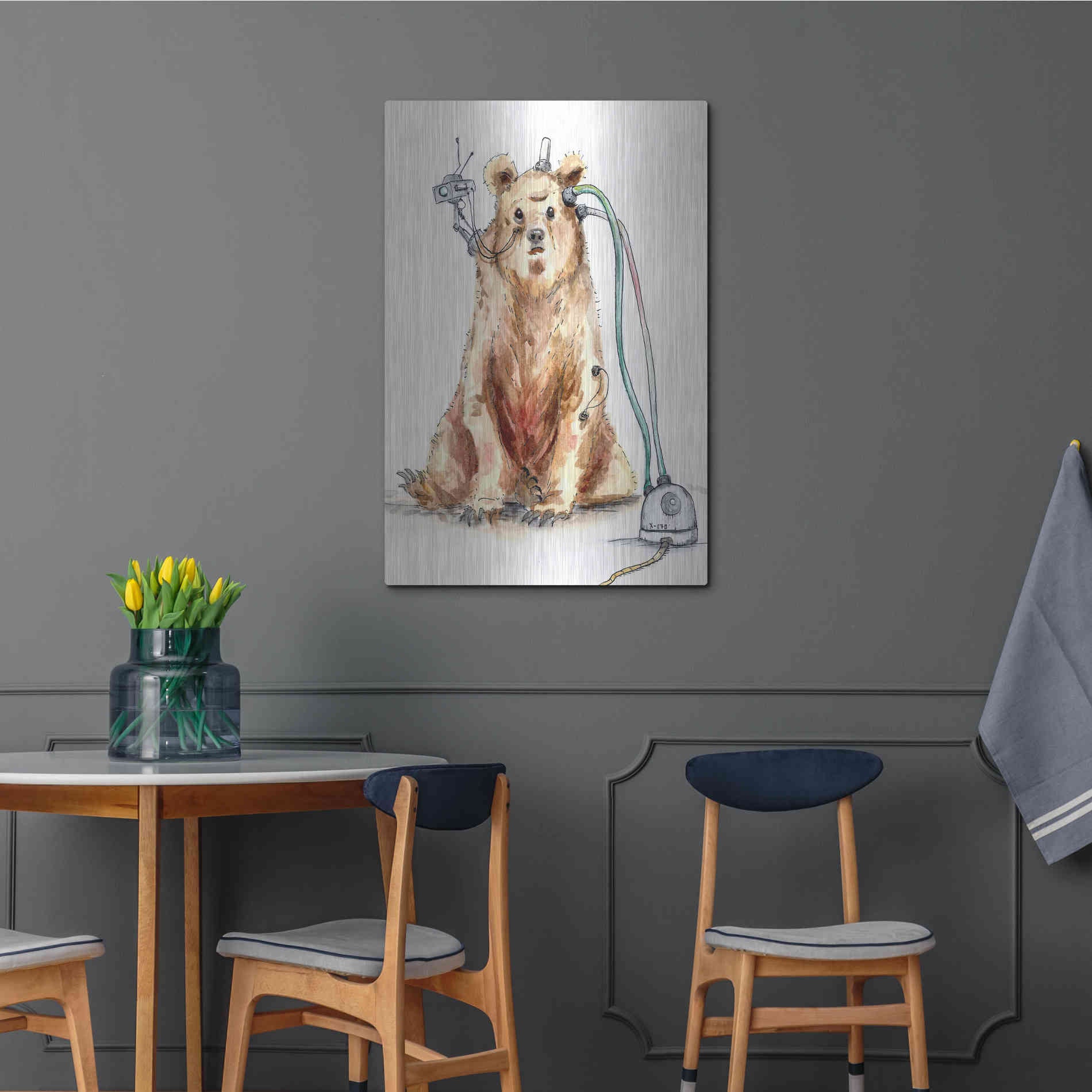 Luxe Metal Art 'Ruxpin' by Craig Snodgrass, Metal Wall Art,24x36