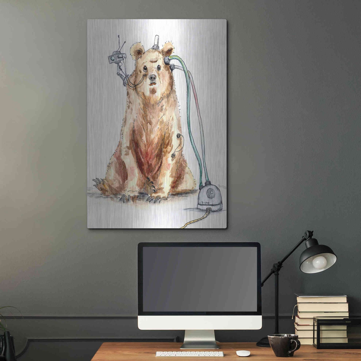 Luxe Metal Art 'Ruxpin' by Craig Snodgrass, Metal Wall Art,24x36