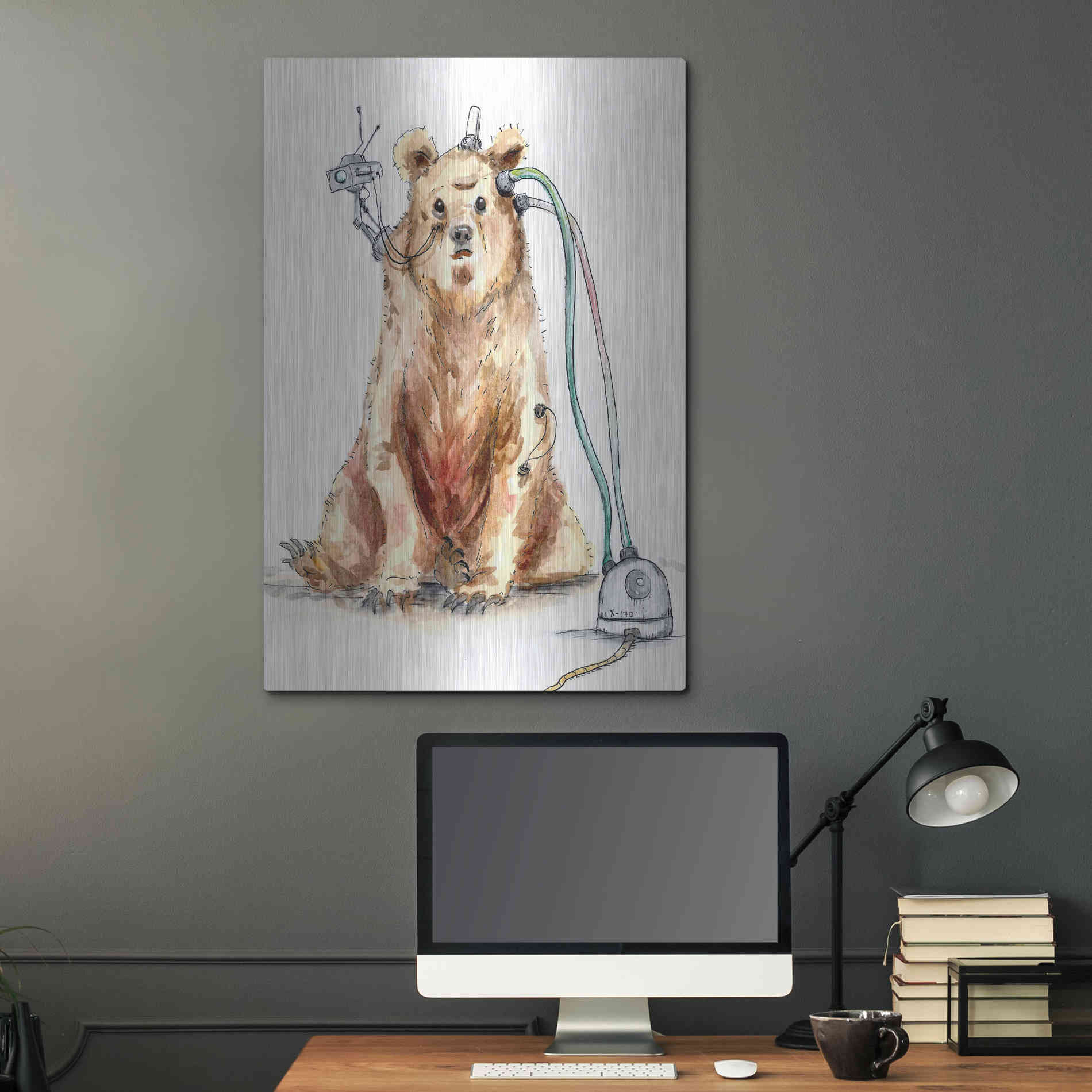 Luxe Metal Art 'Ruxpin' by Craig Snodgrass, Metal Wall Art,24x36