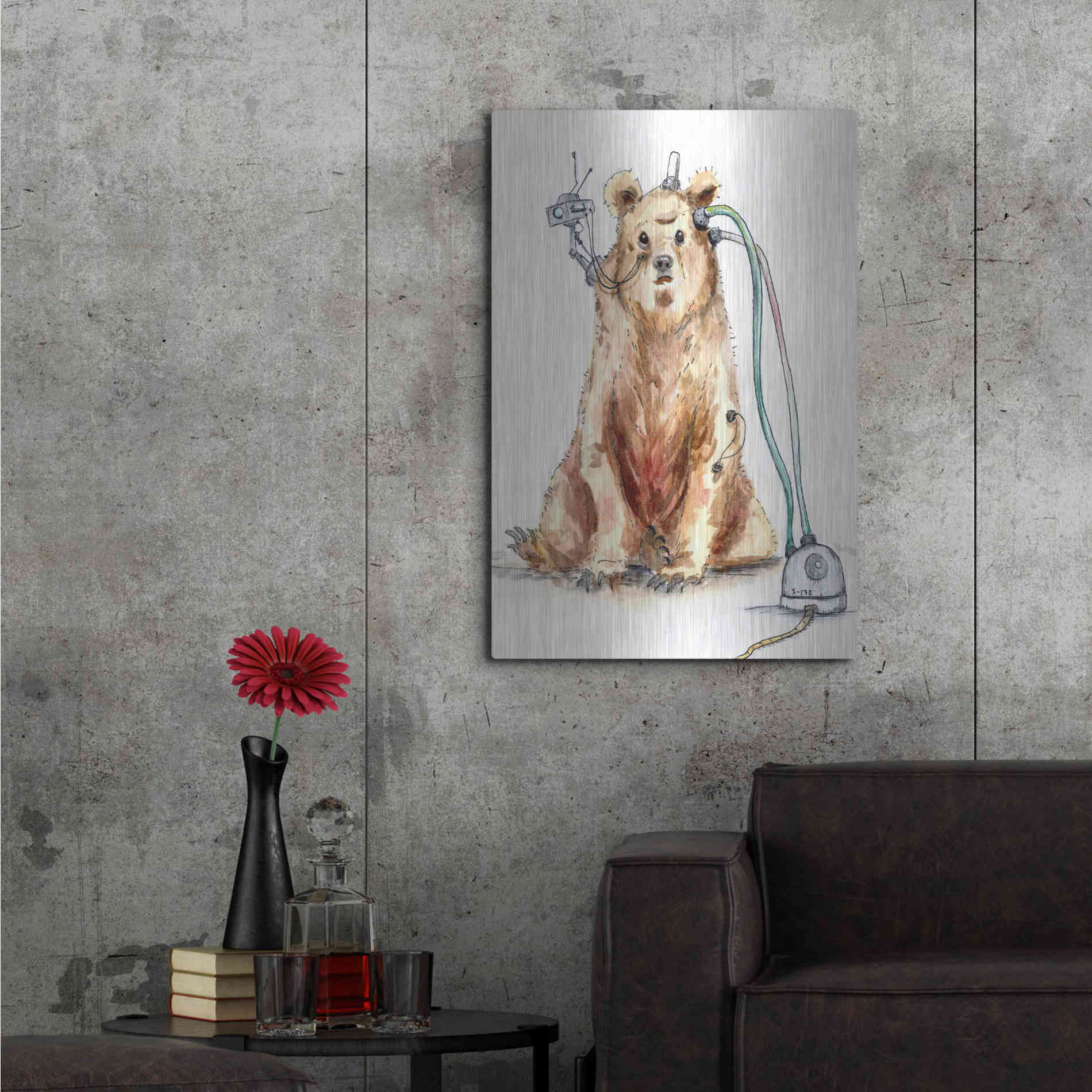 Luxe Metal Art 'Ruxpin' by Craig Snodgrass, Metal Wall Art,24x36