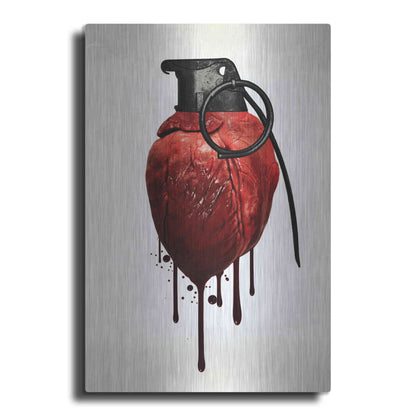 Luxe Metal Art 'Heart Grenade' by Nicklas Gustafsson, Metal Wall Art