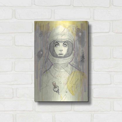 Luxe Metal Art 'Space Queen Gold' by Craig Snodgrass, Metal Wall Art,12x16