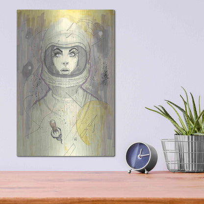 Luxe Metal Art 'Space Queen Gold' by Craig Snodgrass, Metal Wall Art,12x16