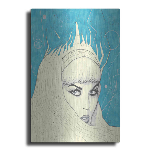 Luxe Metal Art 'Space Queen Ice' by Craig Snodgrass, Metal Wall Art