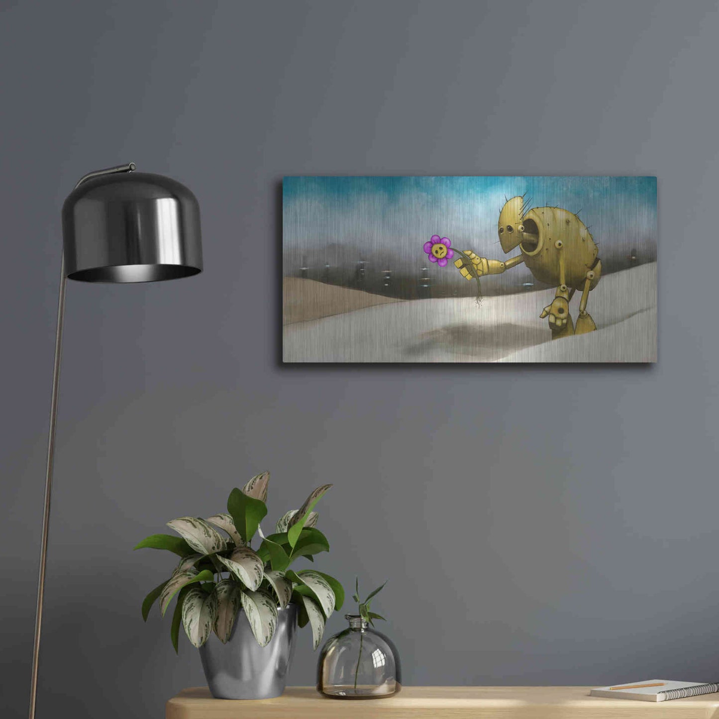 Luxe Metal Art 'Them Days Are Gone' by Craig Snodgrass, Metal Wall Art,24x12