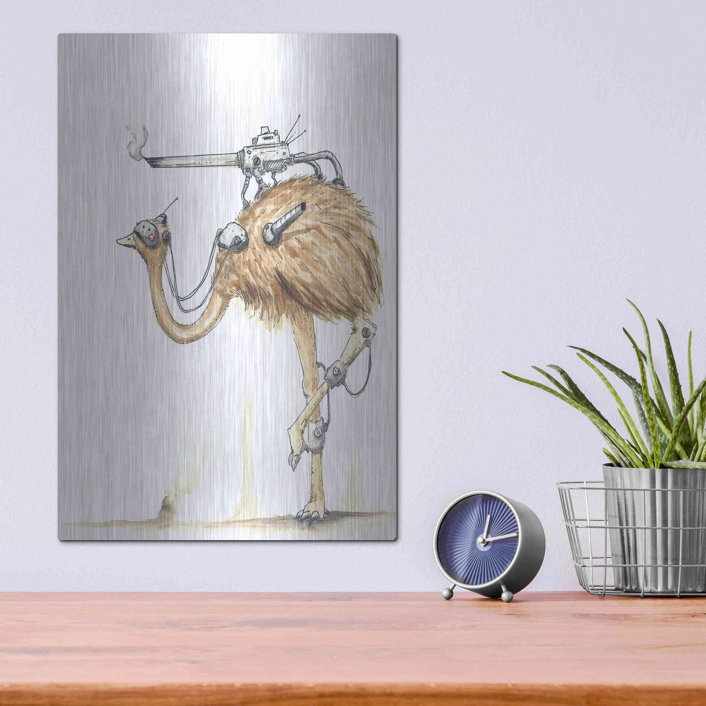 Luxe Metal Art 'War Emu' by Craig Snodgrass, Metal Wall Art,12x16