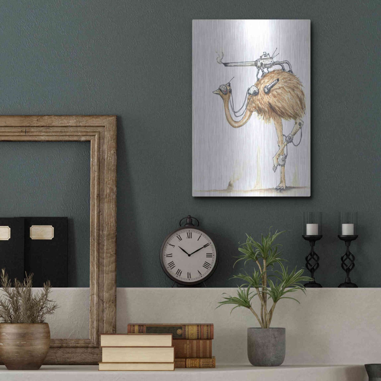 Luxe Metal Art 'War Emu' by Craig Snodgrass, Metal Wall Art,12x16